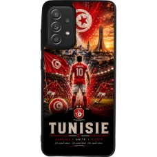 Coque Samsung Galaxy A52 - Silicone rigide noir Football Tunisie splash 2026
