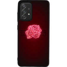 Coque Samsung Galaxy A52 - Silicone rigide noir Spring 23 neon rose
