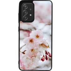 Coque Samsung Galaxy A52 - Silicone rigide noir Cherry tree 2026