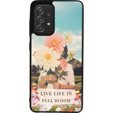 Coque Samsung Galaxy A52 - Silicone rigide noir Live life in full moon Spring 2026