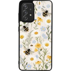 Coque Samsung Galaxy A52 - Silicone rigide noir Pattern bees 2026