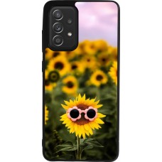 Coque Samsung Galaxy A52 - Silicone rigide noir Sunflower with glasses 2026