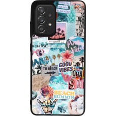 Coque Samsung Galaxy A52 - Silicone rigide noir Summer 20 collage