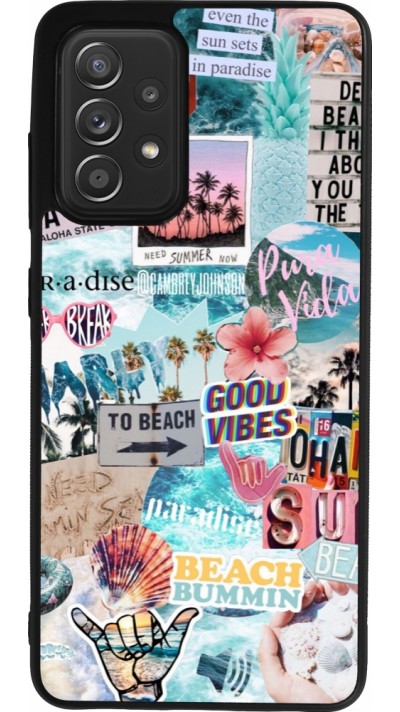 Coque Samsung Galaxy A52 - Silicone rigide noir Summer 20 collage