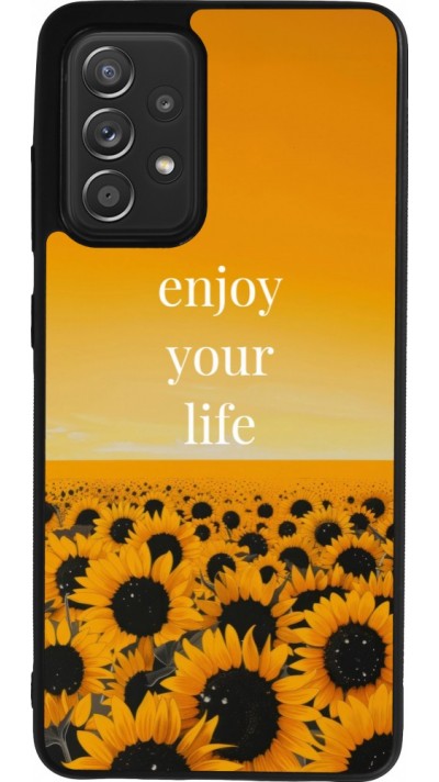 Coque Samsung Galaxy A52 - Silicone rigide noir Summer 2026 Enjoy your life