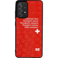 Coque Samsung Galaxy A52 - Silicone rigide noir Swiss Passport
