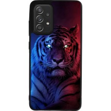 Samsung Galaxy A52 Case Hülle - Silikon schwarz Tiger Blue Red