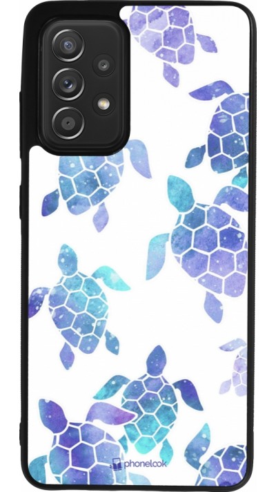 Coque Samsung Galaxy A52 - Silicone rigide noir Turtles pattern watercolor