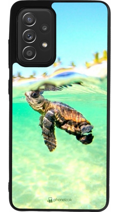 Coque Samsung Galaxy A52 - Silicone rigide noir Turtle Underwater