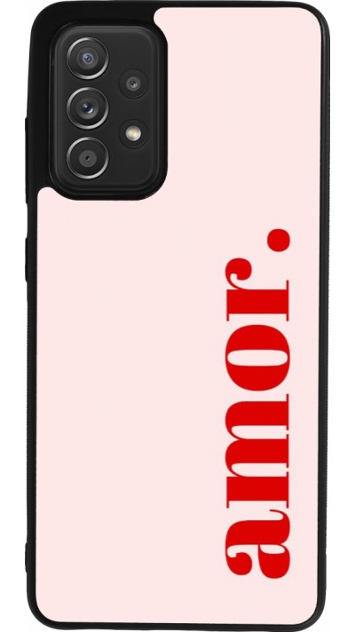 Coque Samsung Galaxy A52 - Silicone rigide noir Valentine 2024 amor