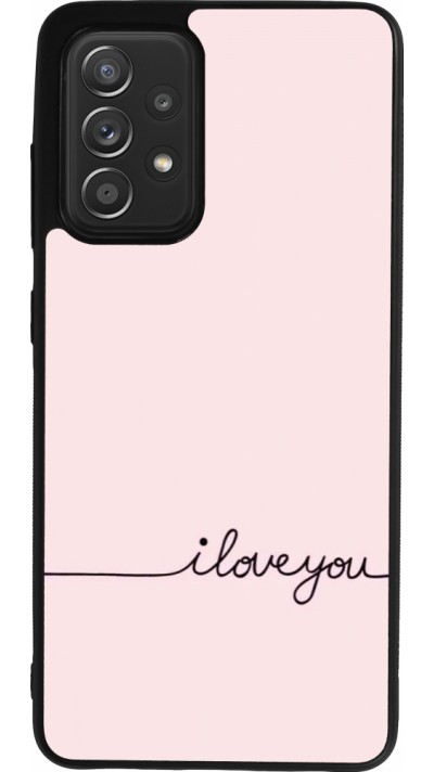 Coque Samsung Galaxy A52 - Silicone rigide noir Valentine 2023 i love you writing