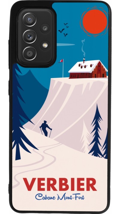 Samsung Galaxy A52 Case Hülle - Silikon schwarz Verbier Cabane Mont-Fort