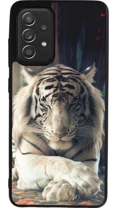 Coque Samsung Galaxy A52 - Silicone rigide noir Zen Tiger