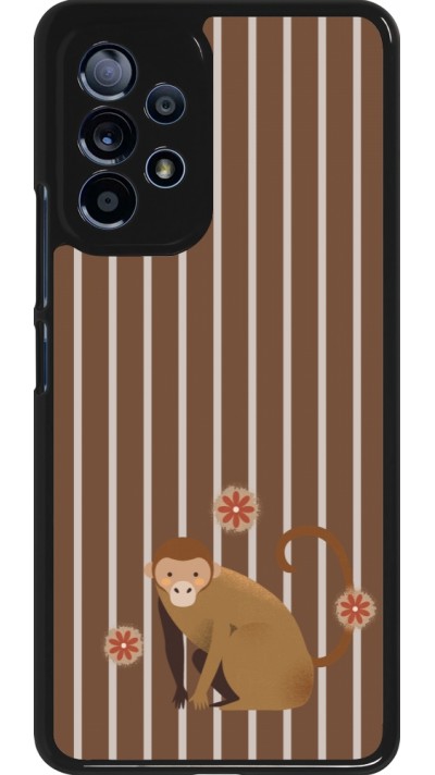 Samsung Galaxy A53 5G Case Hülle - Monkey with stripes