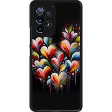 Coque Samsung Galaxy A53 5G - Valentine 2024 Coeur Noir Abstrait