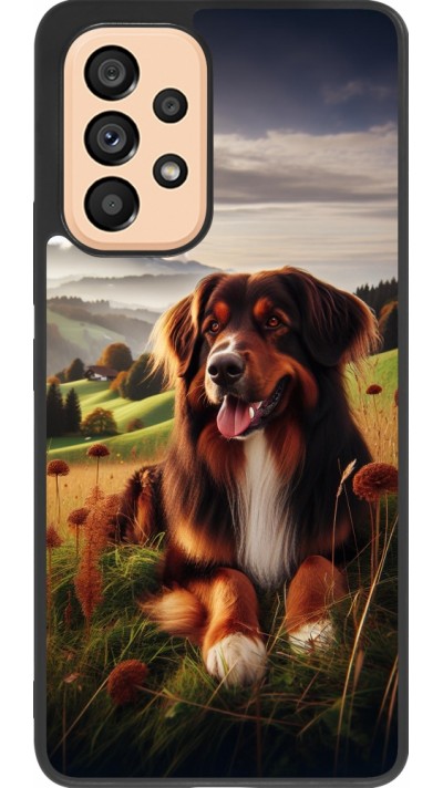 Samsung Galaxy A53 5G Case Hülle - Silikon schwarz Hund Land Schweiz