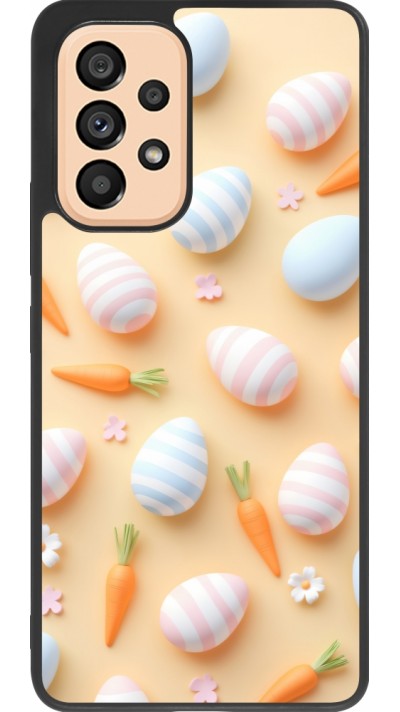 Coque Samsung Galaxy A53 5G - Silicone rigide noir Easter 2026 Pattern Easter