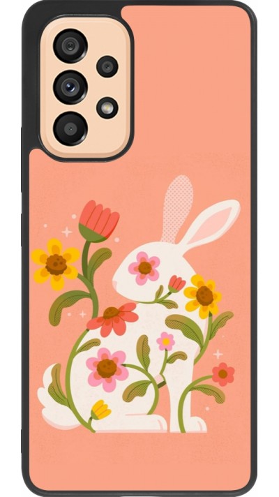 Coque Samsung Galaxy A53 5G - Silicone rigide noir Easter 2026 Rabbit collage