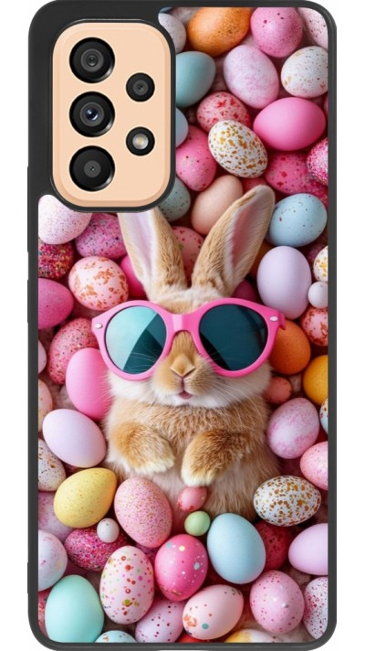 Coque Samsung Galaxy A53 5G - Silicone rigide noir Easter 2026 Rabbit fun