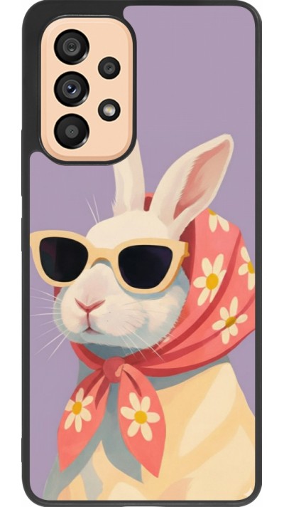 Coque Samsung Galaxy A53 5G - Silicone rigide noir Easter 2026 Rabbit with scarf