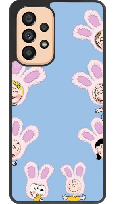 Coque Samsung Galaxy A53 5G - Silicone rigide noir Easter 2026 Snoopy