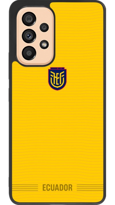 Coque Samsung Galaxy A53 5G - Silicone rigide noir Maillot de football E?quateur 2026 personnalisable