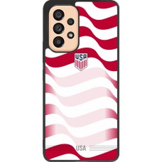 Coque Samsung Galaxy A53 5G - Silicone rigide noir Maillot de football États-Unis 2026 personnalisable