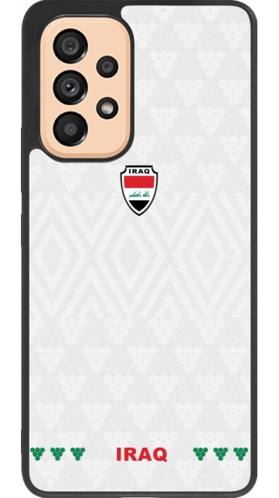 Coque Samsung Galaxy A53 5G - Silicone rigide noir Maillot de football Irak 2026 personnalisable