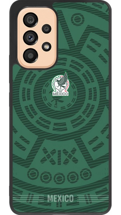 Coque Samsung Galaxy A53 5G - Silicone rigide noir Maillot de football Mexique 2026 personnalisable