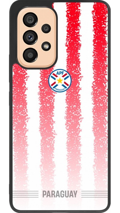 Coque Samsung Galaxy A53 5G - Silicone rigide noir Maillot de football Paraguay 2026 personnalisable
