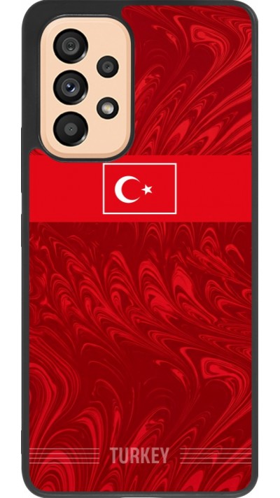 Coque Samsung Galaxy A53 5G - Silicone rigide noir Maillot de football Turquie 2026 personnalisable