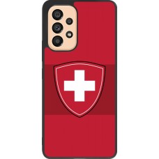 Coque Samsung Galaxy A53 5G - Silicone rigide noir Hockey World Championship Ecusson Suisse