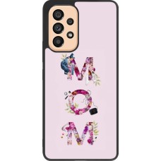 Coque Samsung Galaxy A53 5G - Silicone rigide noir Mom 2024 girly mom