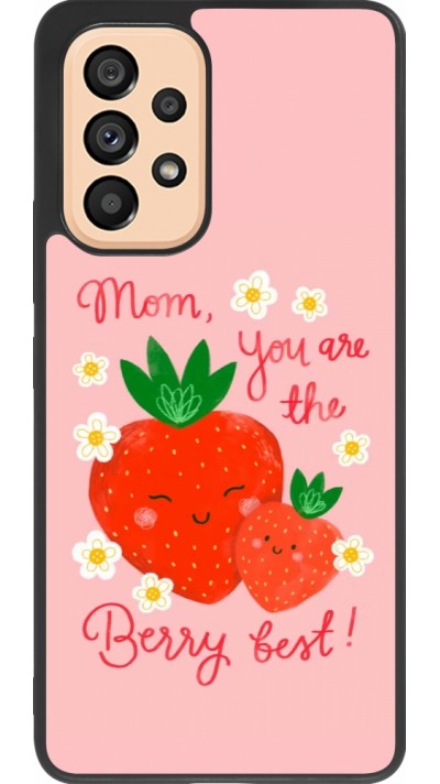 Coque Samsung Galaxy A53 5G - Silicone rigide noir Mom 2026 Berry best