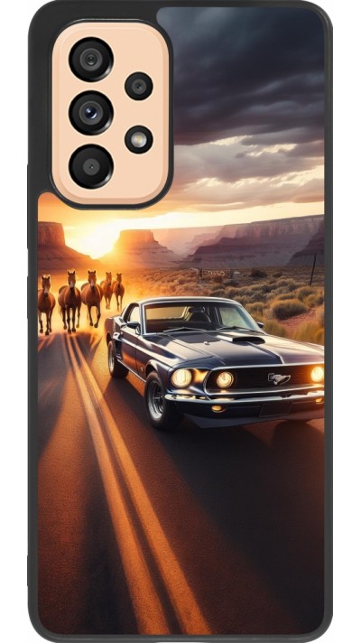 Samsung Galaxy A53 5G Case Hülle - Silikon schwarz Mustang 69 Grand Canyon