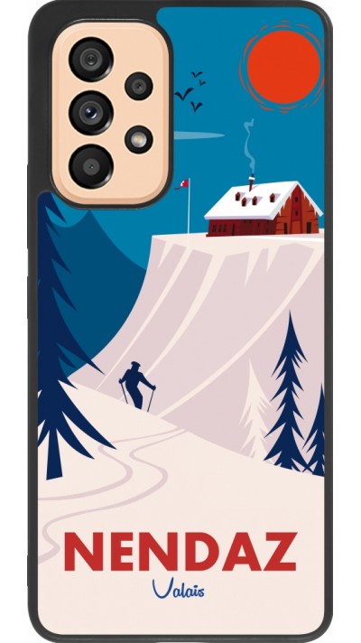 Samsung Galaxy A53 5G Case Hülle - Silikon schwarz Nendaz Cabane Ski