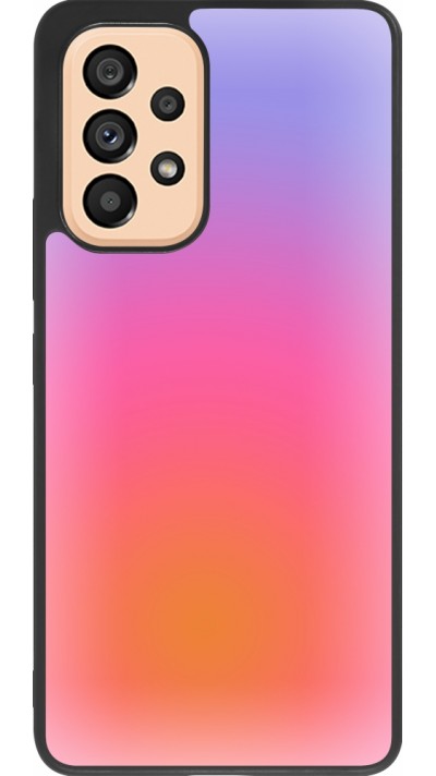 Samsung Galaxy A53 5G Case Hülle - Silikon schwarz Orange Pink Blue Gradient