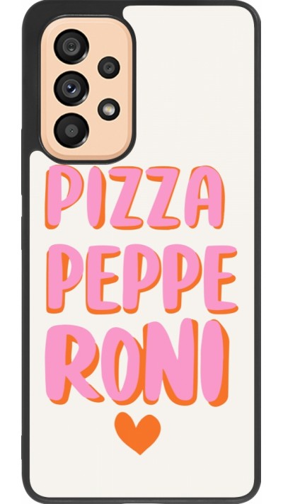 Coque Samsung Galaxy A53 5G - Silicone rigide noir Pizza pepperoni 2026
