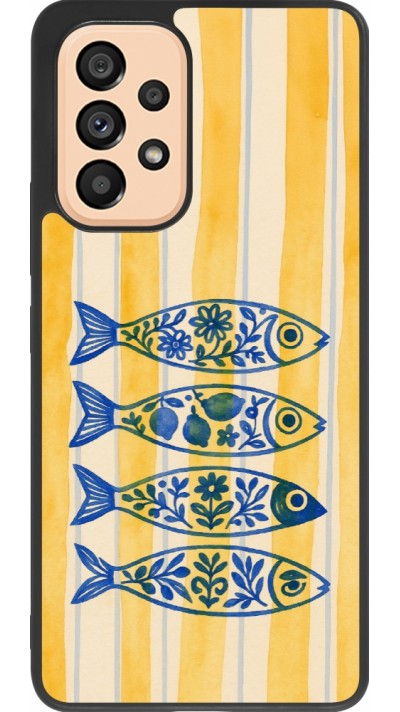 Coque Samsung Galaxy A53 5G - Silicone rigide noir Portuguese fish 2026