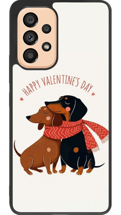 Coque Samsung Galaxy A53 5G - Silicone rigide noir Saint Valentines Day 26 Happy Valentine