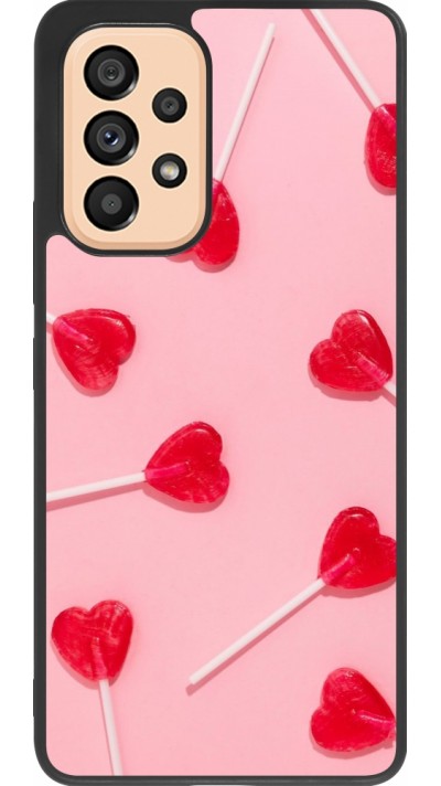 Coque Samsung Galaxy A53 5G - Silicone rigide noir Saint Valentines Day 26 Lollipop