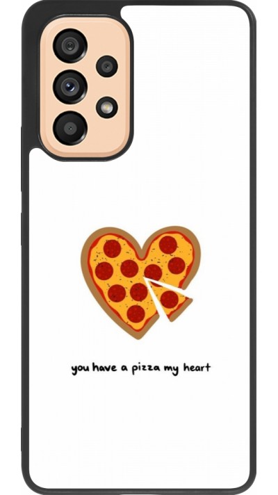 Coque Samsung Galaxy A53 5G - Silicone rigide noir Saint Valentines Day 26 You have my pizza heart