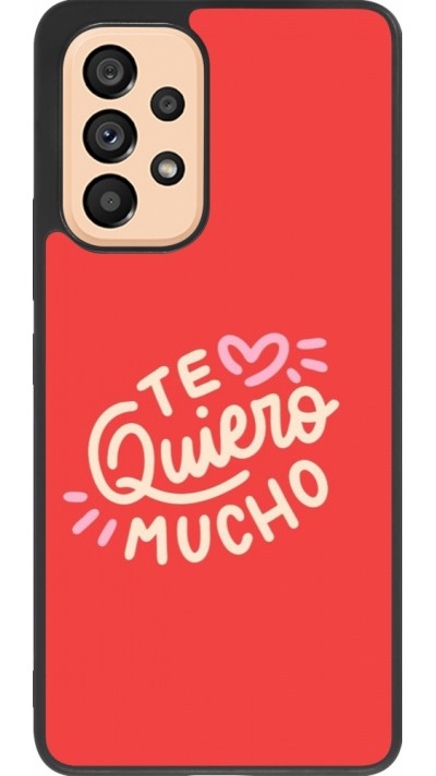 Coque Samsung Galaxy A53 5G - Silicone rigide noir Saint Valentines Day 26 Te quiero mucho