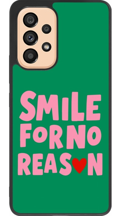 Coque Samsung Galaxy A53 5G - Silicone rigide noir Smile for no reason 2026