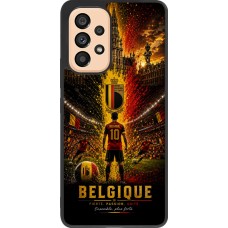 Coque Samsung Galaxy A53 5G - Silicone rigide noir Football Belgique splash 2026