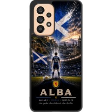 Coque Samsung Galaxy A53 5G - Silicone rigide noir Football Écosse splash 2026