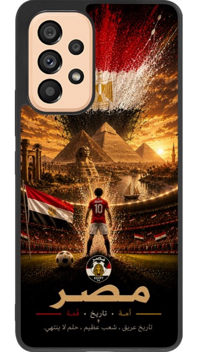 Coque Samsung Galaxy A53 5G - Silicone rigide noir Football Égypte splash 2026