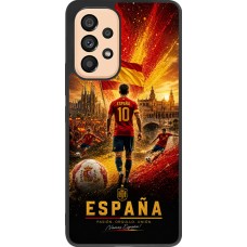 Coque Samsung Galaxy A53 5G - Silicone rigide noir Football Espagne splash 2026
