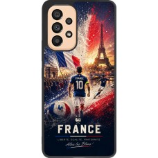 Coque Samsung Galaxy A53 5G - Silicone rigide noir Football France splash 2026