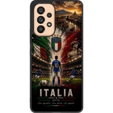 Coque Samsung Galaxy A53 5G - Silicone rigide noir Football Italie splash 2026